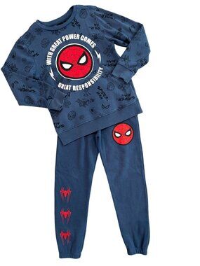 Youth Marvel Spider-Man Sweatshirt & Sweatpants Set (Size Large)